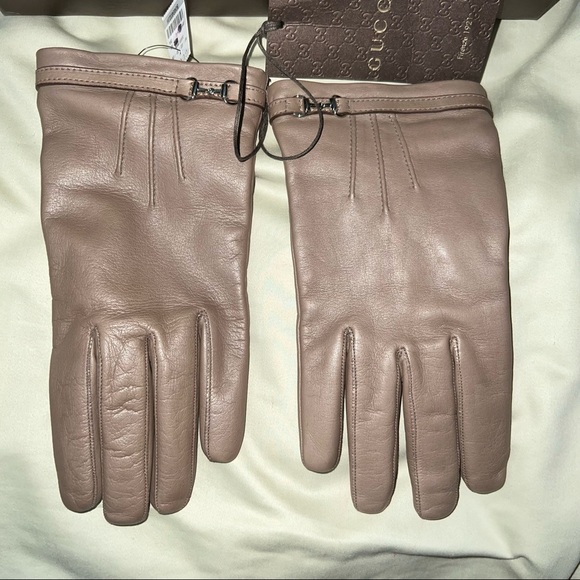 GUCCI ICON HORSEBIT LEATHER GLOVES - Picture 2 of 14